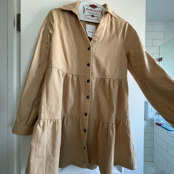 Forever 21 Camel dress NWT (s-xs) - Picture 3 of 3